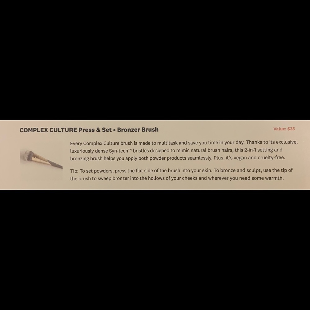 COMPLEX CULTURE press and set bronzer brush